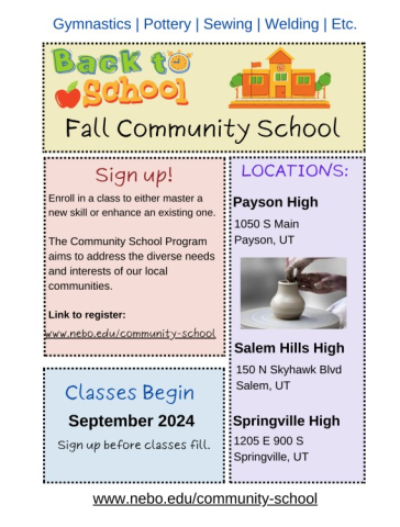 community school flyer