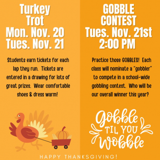 Turkey Trot and Gobble Off November 20-21