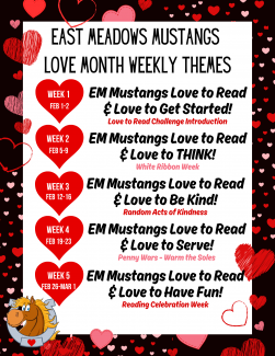 Love to Read Month - Students to read every day! 