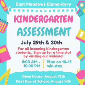 Kindergarten Assessment July 29th & 30th 2024